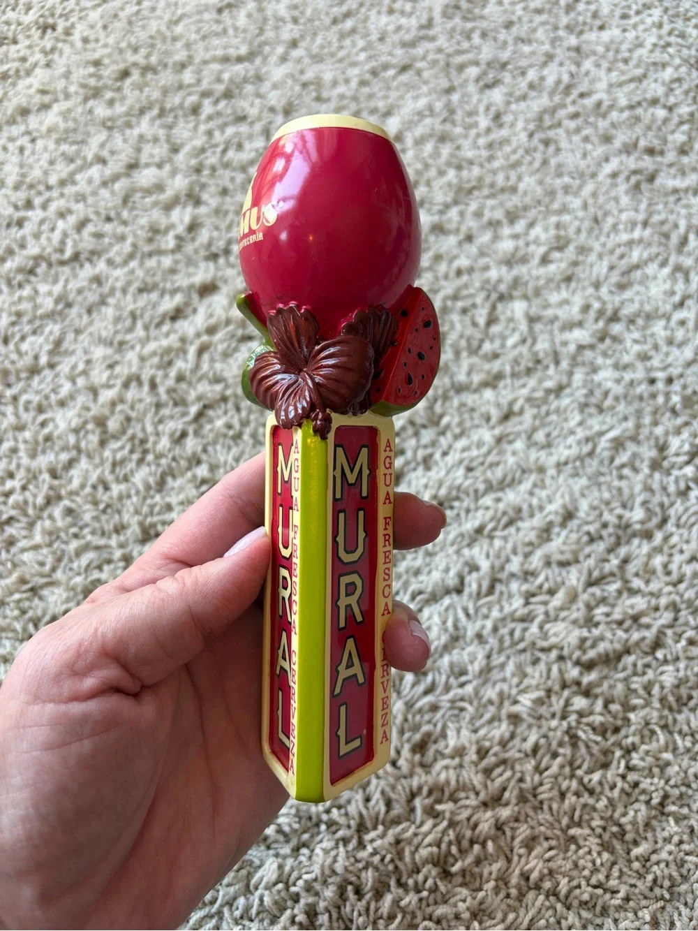 New Belgium Brewing Mural Agua Fresca Beer Tap Handle Watermelon Lime Primus G10
